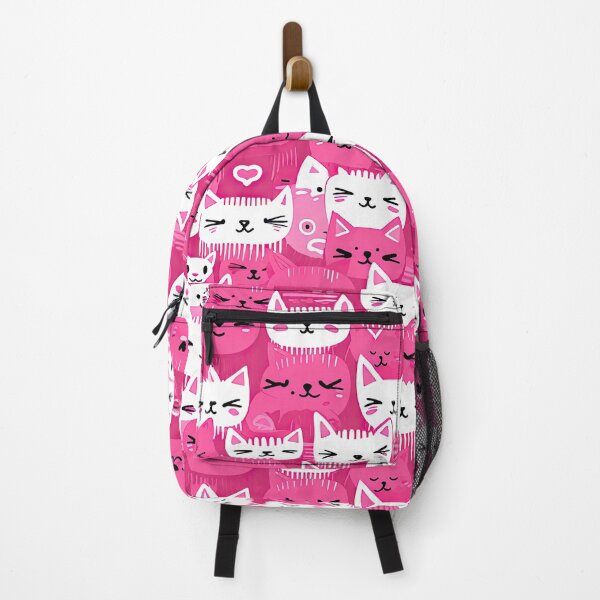 Item preview, Hot Pink Cute Street Cats - Kawaii Pattern designed and sold by AeonAcademy.