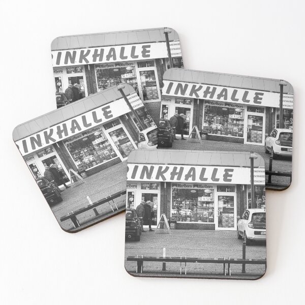 Item preview, Nostalgic Trinkhalle in the Ruhr Area - Black and White Art designed and sold by Ruhrpott2024.