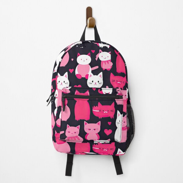 Item preview, Hot Pink Cute Street Cats - Kawaii Pattern designed and sold by AeonAcademy.