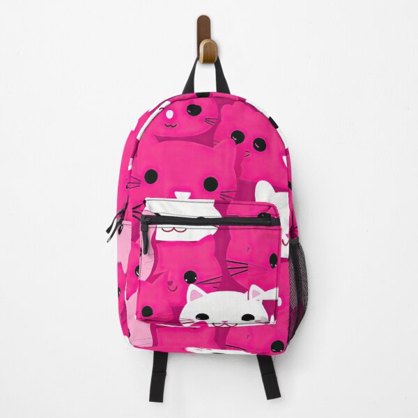 Item preview, Hot Pink Cute Street Cats - Kawaii Pattern designed and sold by AeonAcademy.