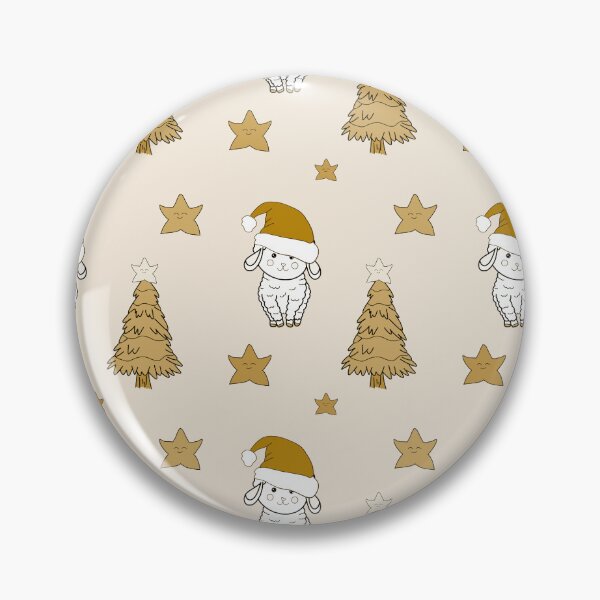 Item preview, Cute Christmas sheep and tree brown gold designed and sold by Krissys-Art.