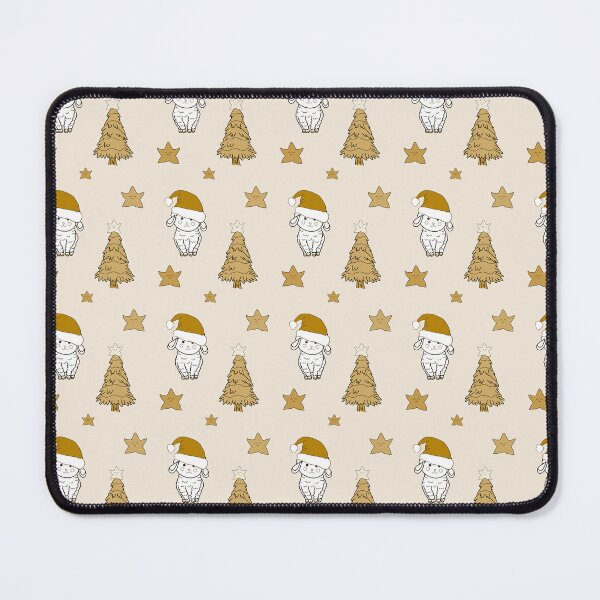 Item preview, Cute Christmas sheep and tree brown gold designed and sold by Krissys-Art.