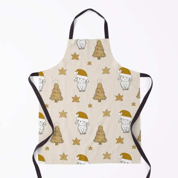 Item preview, Cute Christmas sheep and tree brown gold designed and sold by Krissys-Art.
