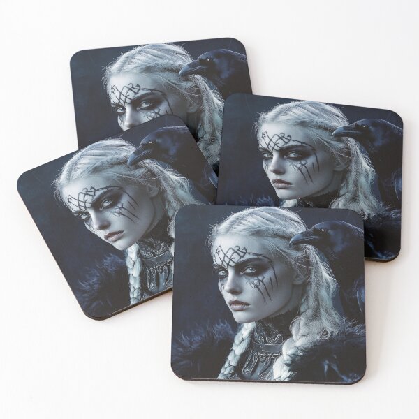 Item preview, Female Nordic Viking with Raven Companion designed and sold by LonesomeKnight.