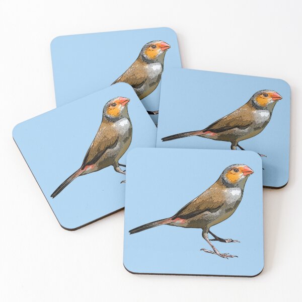 Item preview, Orange-cheeked Waxbill Black Alternate Design  designed and sold by designsasstultd.