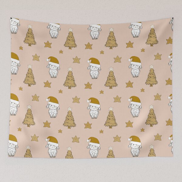 Item preview, Cute Christmas sheep and tree brown  designed and sold by Krissys-Art.