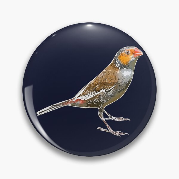 Item preview, Orange-cheeked Waxbill White Alternate Design  designed and sold by designsasstultd.