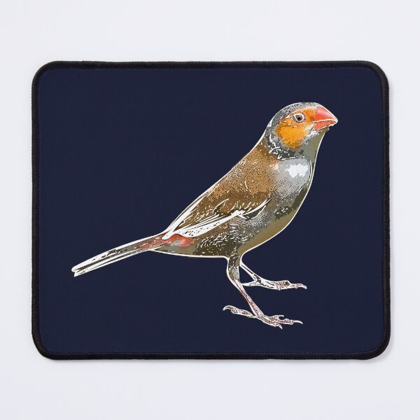 Item preview, Orange-cheeked Waxbill White Alternate Design  designed and sold by designsasstultd.