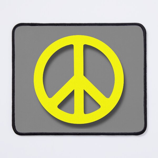 Item preview, Peace Symbol Yellow Love Only One Planet Collection designed and sold by UnnecessaryLuck.