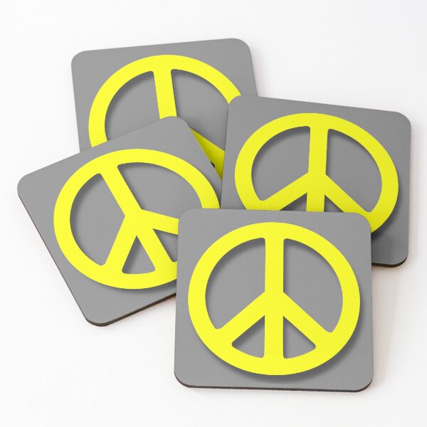 Item preview, Peace Symbol Yellow Love Only One Planet Collection designed and sold by UnnecessaryLuck.