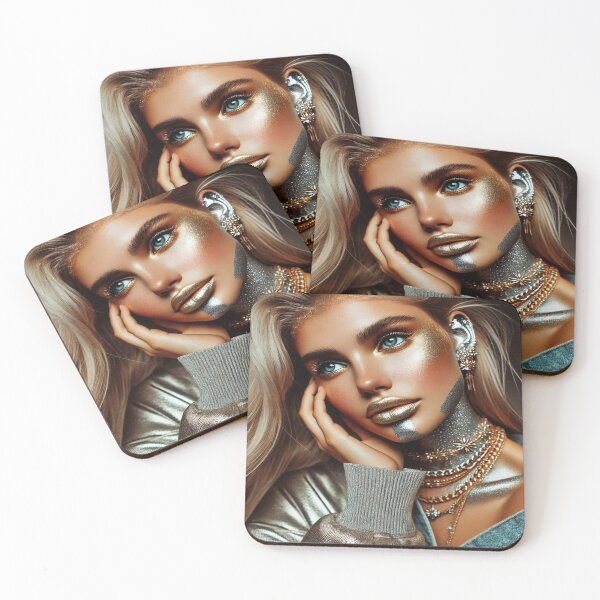 Item preview, Silver & Gold Y2K Vibes: A Digital Beauty designed and sold by FotoworldEdel.