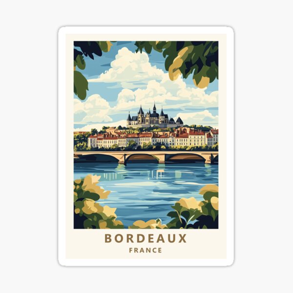 Item preview, Bordeaux, France travel poster designed and sold by JJAArt.