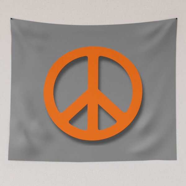 Item preview, Peace Symbol Orange Love Only One Planet Collection designed and sold by UnnecessaryLuck.