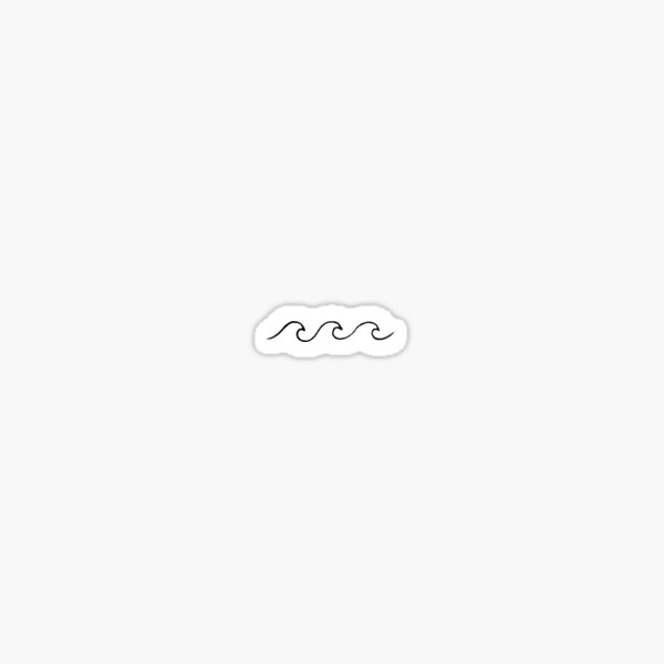 three waves Sticker