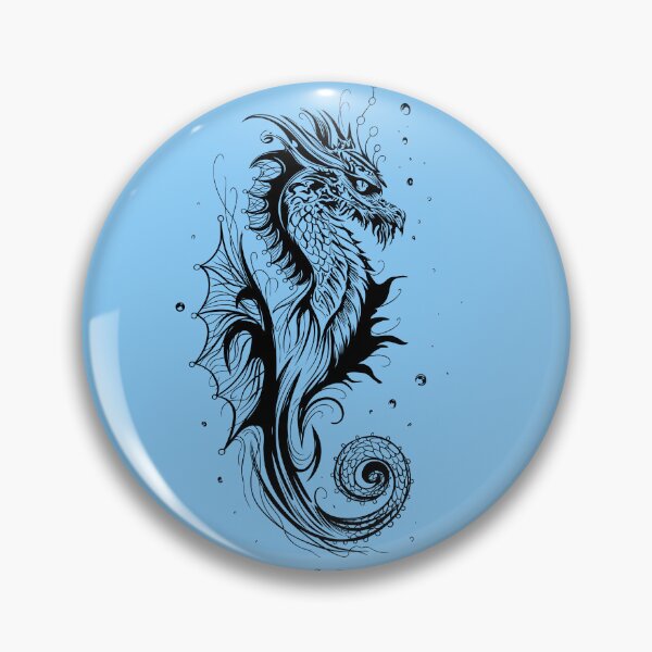 Artikelvorschau, Seepferdchen Drache – Nautical Tattoo Design entworfen und verkauft von Christine Krahl.