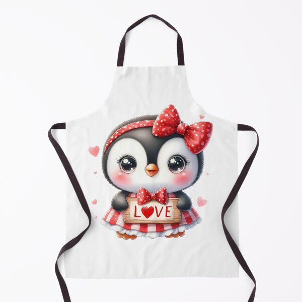 Item preview, A0543 Love Penguin with Red Bow – Adorable Penguin-Themed Collectible, Perfect Gift for Holidays, Valentine’s Day & Festive Decor designed and sold by angieart68.