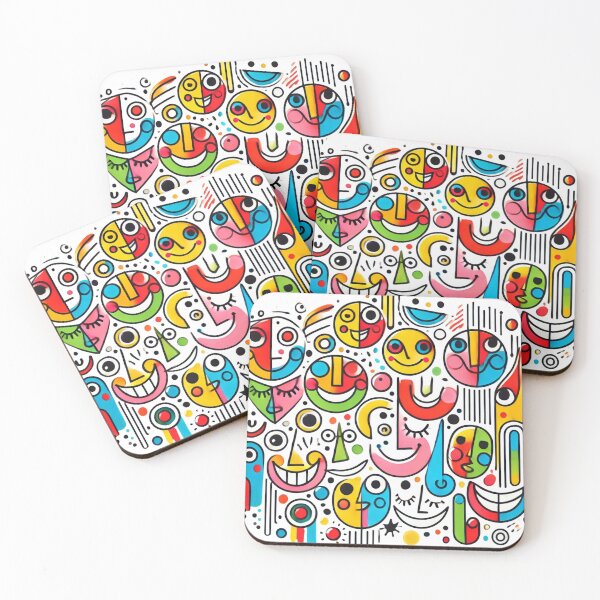Item preview, Playful Abstract Faces Design designed and sold by Alta-store.