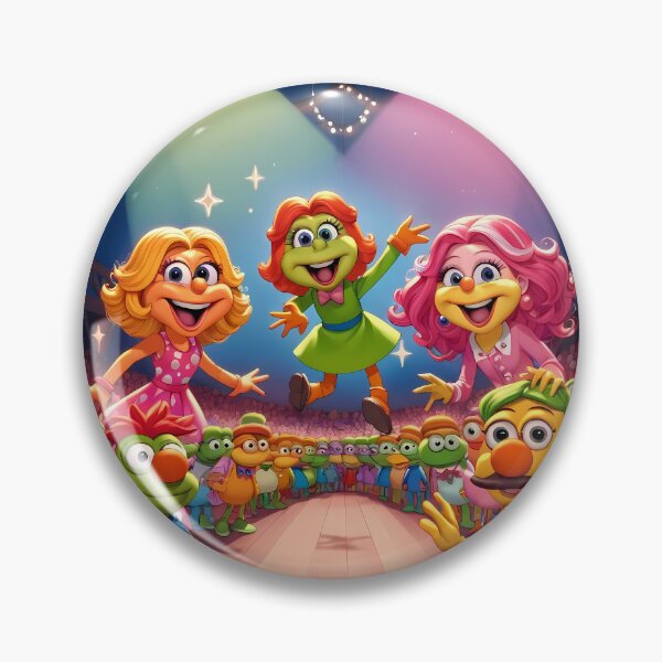 Item preview, Muppets Colorful Childrens Theater Stars Action Illustration Art designed and sold by ART ATTACK ZONE.