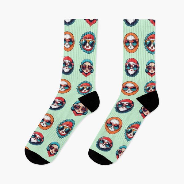 Item preview, Winter Fashion Fluffy Fur | Sticker Pattern | Retro Collection designed and sold by monkeybusiness.pt.