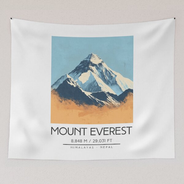 Item preview, A Vintage Illustration of Mount Everest - Nepal  designed and sold by GoodOldVintage.