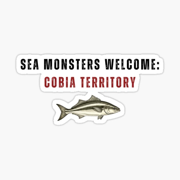 Vista previa del artículo con la obra «Monstruos marinos bienvenidos: territorio de la cobia», diseñado y vendido por Kutamora.
