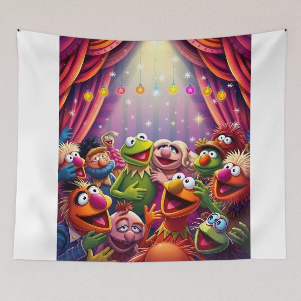 Item preview, Muppets Art Whimsical Puppet Theatre Show Colors Children designed and sold by ART ATTACK ZONE.