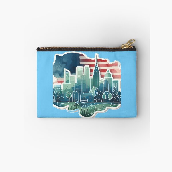 Item preview, Minimalist Hazleton Sticker – Watercolor Skyline with Retro 3D Vibes,   designed and sold by PaintMeWorld.