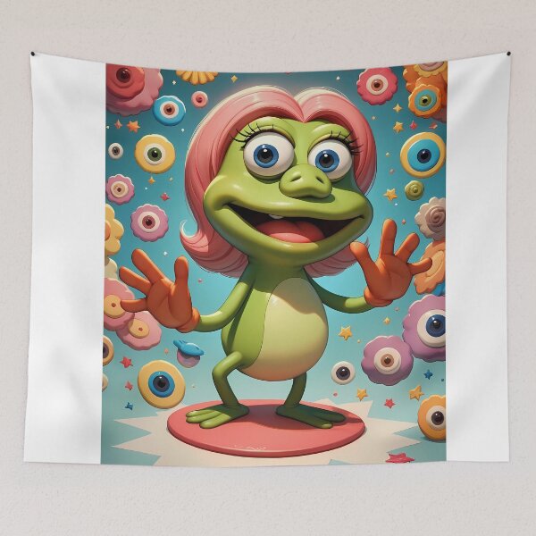 Item preview, Muppets Art Whimsical Puppet Theatre Show Design Illustration designed and sold by ART ATTACK ZONE.