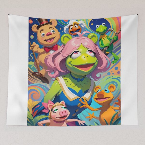 Item preview, Muppets Art Whimsical Puppet Theatre Show Magic Fantasy designed and sold by ART ATTACK ZONE.