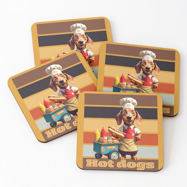 Item preview, Dachshund Hot Dog Stand - Funny T-Shirt Design designed and sold by JCRockDesign.