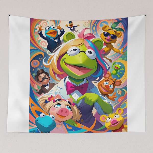 Item preview, Muppets Art Whimsical Puppet Theatre Show Digital Print designed and sold by ART ATTACK ZONE.