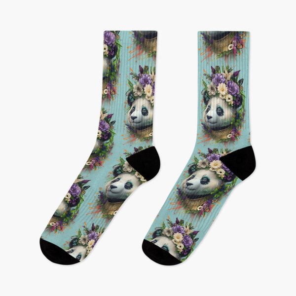 Item preview, Whimsical Floral Panda Fantasy Art with Butterflies designed and sold by Monascreativeempire.