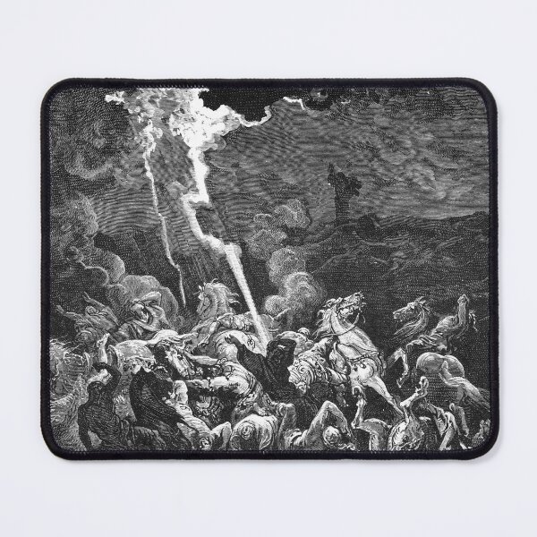Item preview, Gustave Dore Bible Illustrations (1866) by Gustave Dore - Elijah Destroys the Messengers of Ahaziah designed and sold by portokalis.
