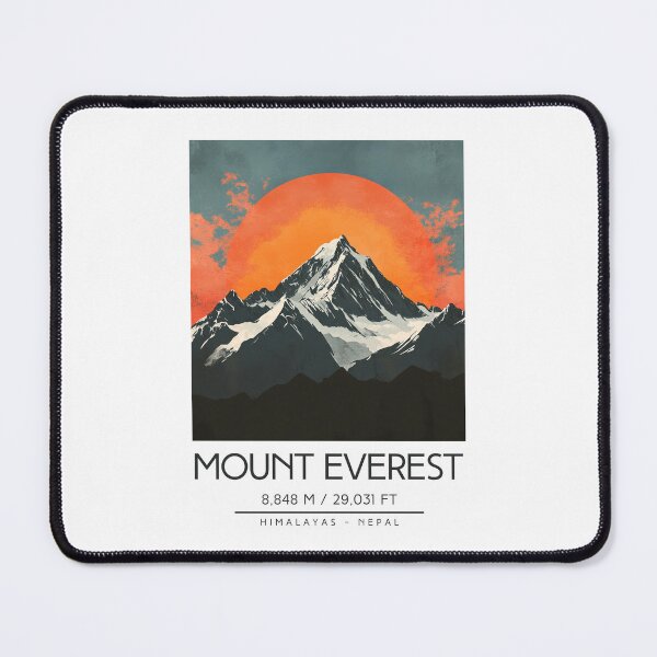 Item preview, A Vintage Illustration of Mount Everest - Nepal  designed and sold by GoodOldVintage.