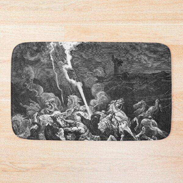 Item preview, Gustave Dore Bible Illustrations (1866) by Gustave Dore - Elijah Destroys the Messengers of Ahaziah designed and sold by portokalis.