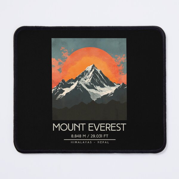 Item preview, A Vintage Illustration of Mount Everest - Nepal  designed and sold by GoodOldVintage.