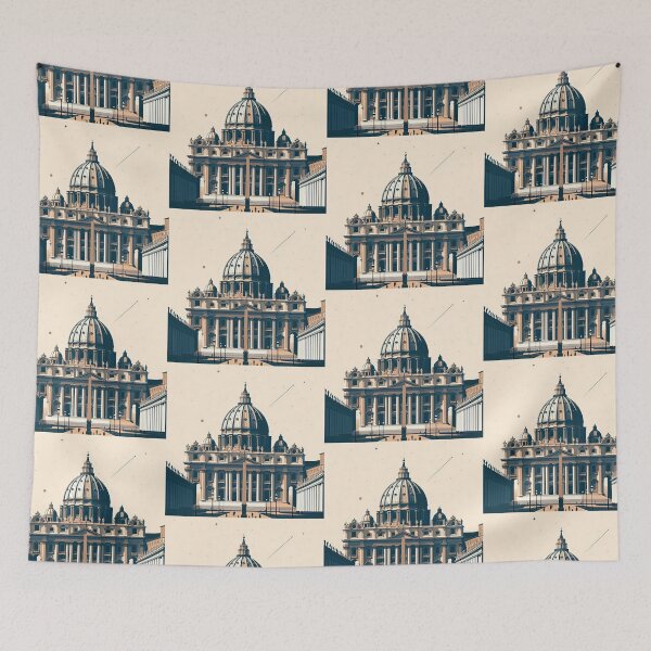Item preview, Vatican (St. Peter’s Basilica) Minimalism Art Style designed and sold by artofuniverse.