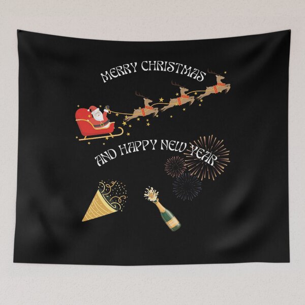 Item preview, Happy new year and merry christmas designed and sold by MegaTrendShop.