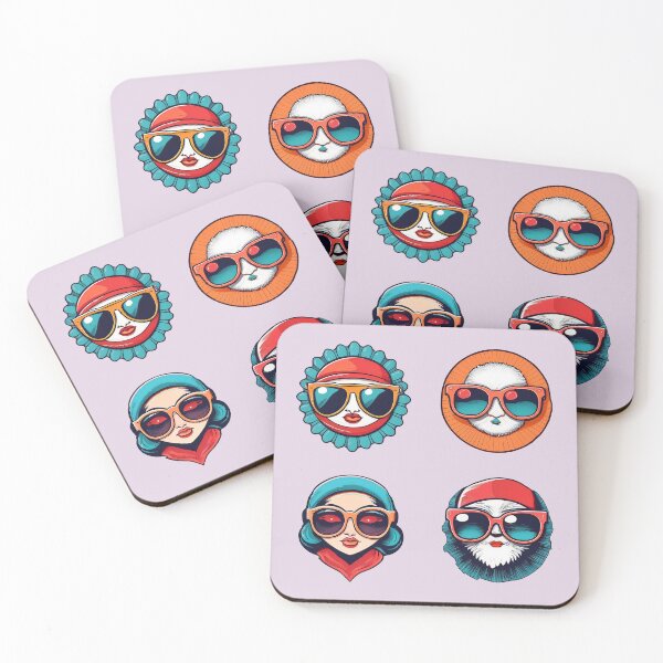 Item preview, Winter Fashion Fluffy Fur | Sticker Pattern | Retro Collection designed and sold by monkeybusiness.pt.