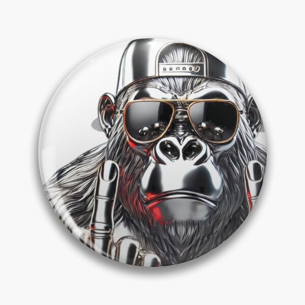 Item preview, Gorilla middle finger, stylish gold silver super, colorful designed and sold by Dan9010.