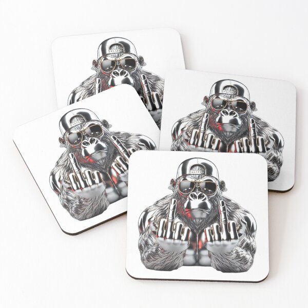 Item preview, Gorilla middle finger, stylish gold silver super, colorful designed and sold by Dan9010.