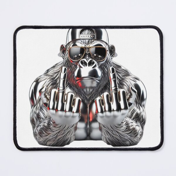 Item preview, Gorilla middle finger, stylish gold silver super, colorful designed and sold by Dan9010.