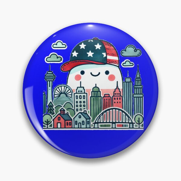 Item preview, Minimalist Hazleton Sticker – Watercolor Skyline with Retro 3D Vibes, designed and sold by PaintMeWorld.
