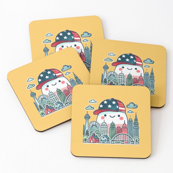 Item preview, Minimalist Hazleton Sticker – Watercolor Skyline with Retro 3D Vibes,   designed and sold by PaintMeWorld.