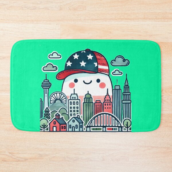 Item preview, Minimalist Hazleton Sticker – Watercolor Skyline with Retro 3D Vibes, designed and sold by PaintMeWorld.