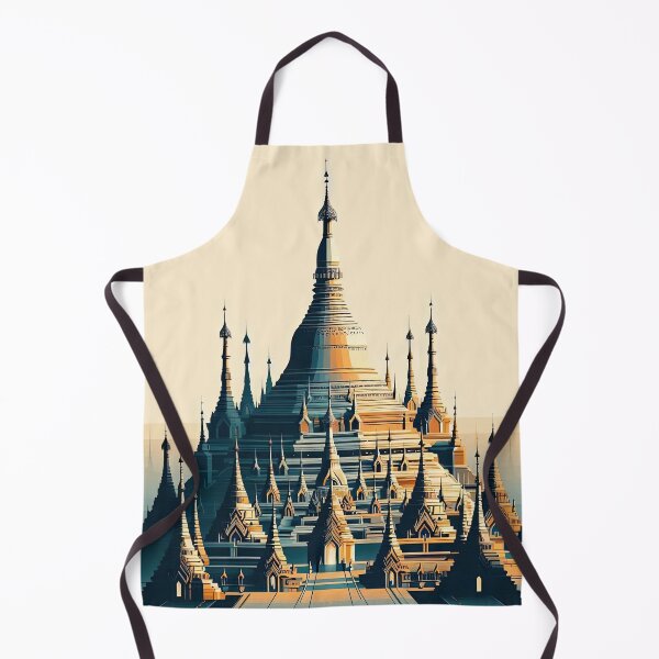 Item preview, Shwedagon Pagoda Minimalism Art Style designed and sold by artofuniverse.