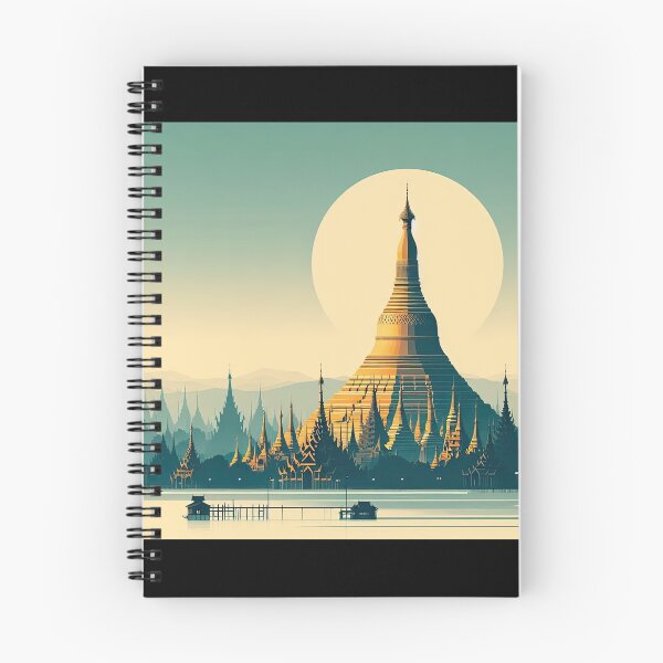 Item preview, Shwedagon Pagoda Minimalism Art Style designed and sold by artofuniverse.