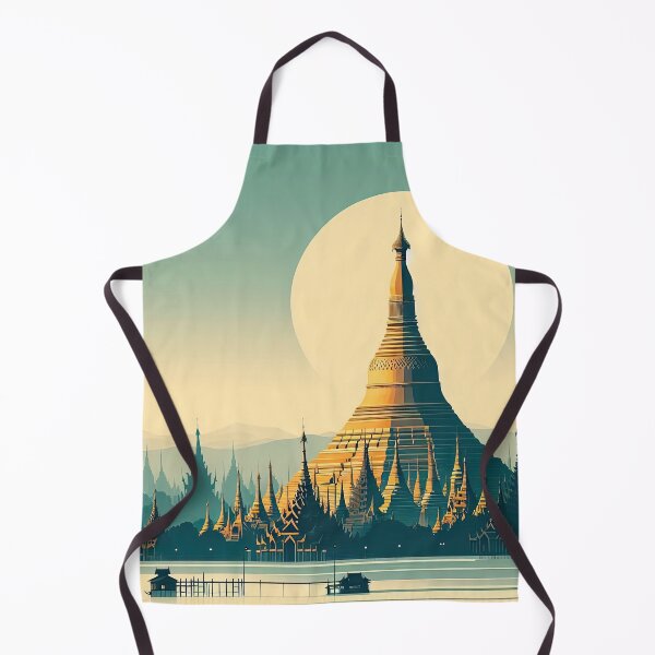 Item preview, Shwedagon Pagoda Minimalism Art Style designed and sold by artofuniverse.