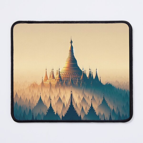 Item preview, Shwedagon Pagoda Minimalism Art Style designed and sold by artofuniverse.