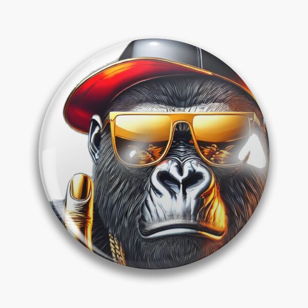 Item preview, Gorilla middle finger, stylish gold silver super, colorful designed and sold by Dan9010.